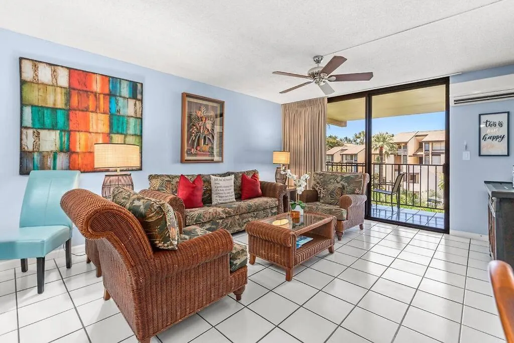 Apartment Rear Ocean View 2 Bedroom Single Level Condo At Kamaole Sands 9-305 Wailea