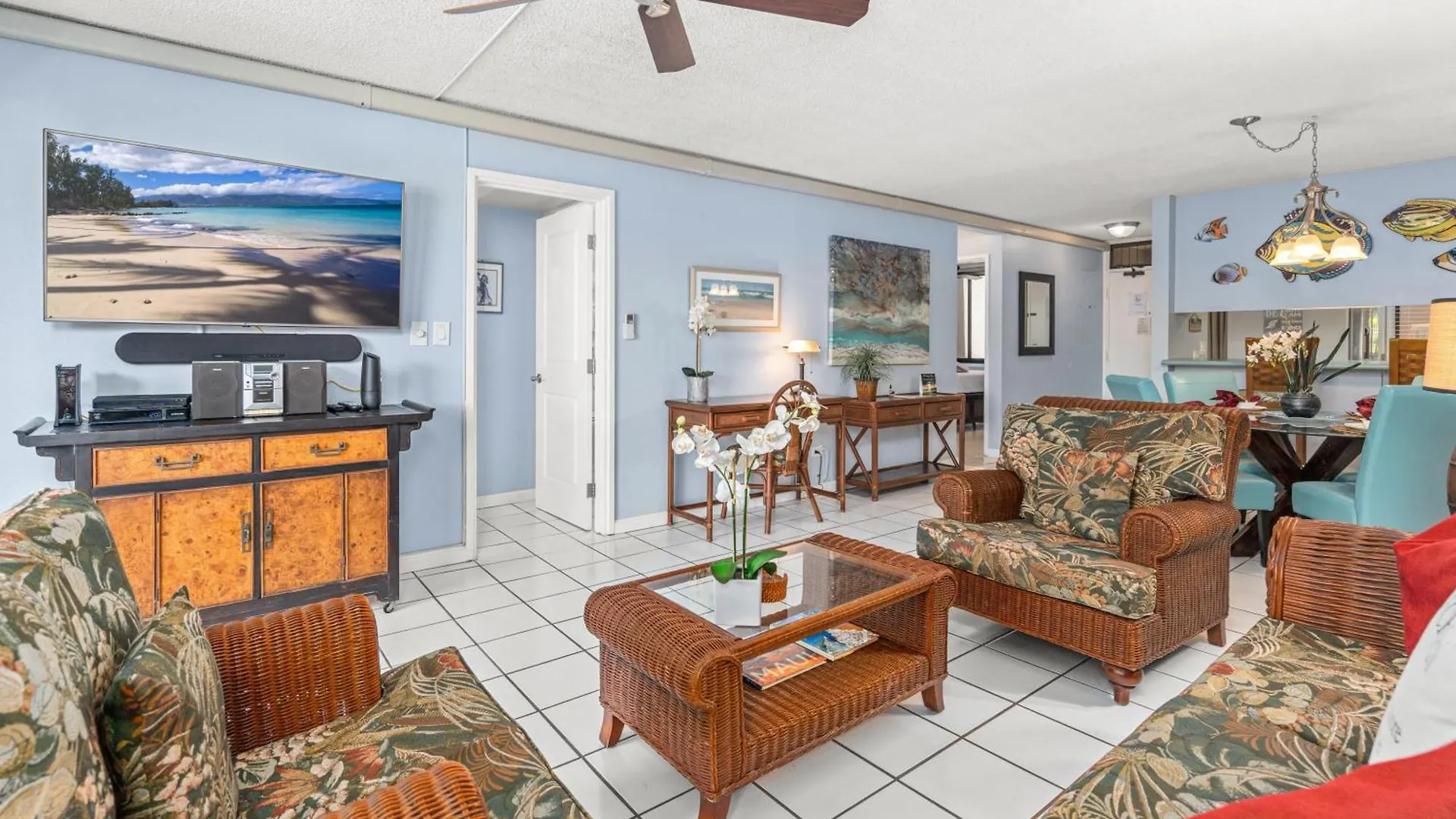 Rear Ocean View 2 Bedroom Single Level Condo At Kamaole Sands 9-305 Wailea